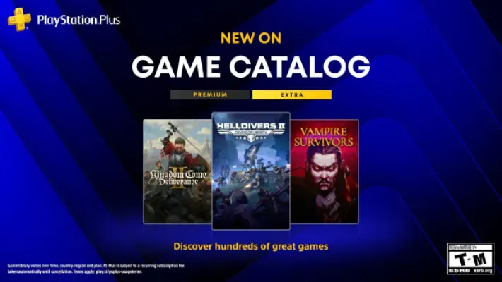 PS Plus Extra ganha Kingdom Come: Deliverance II, Vampire Survivors e mais em agosto