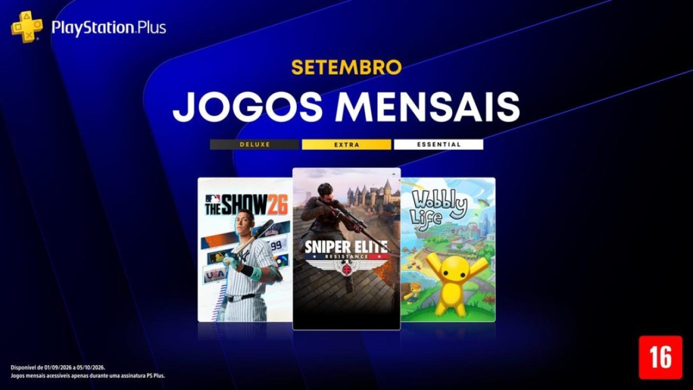 PS Plus Essential terá quatro jogos em setembro de 2026