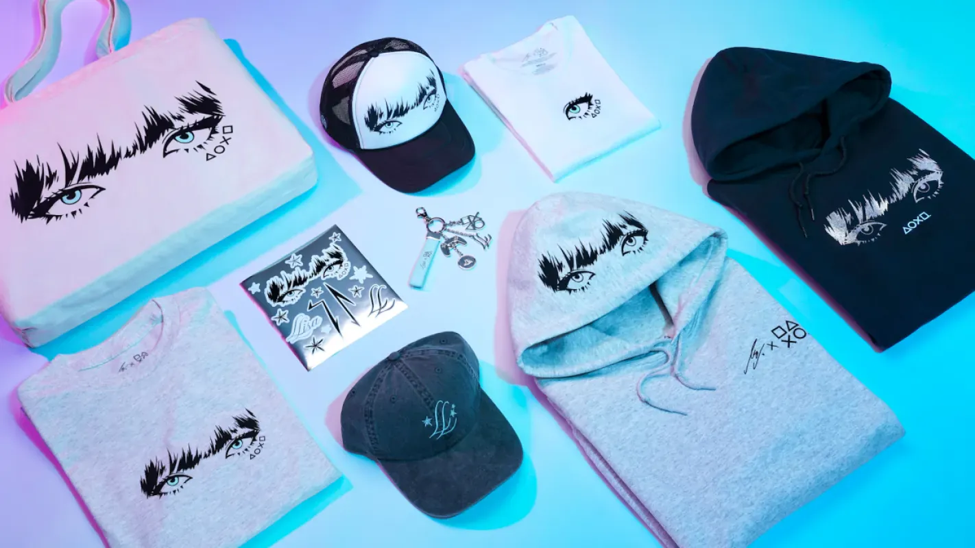 Coleção de roupas e acessórios da colaboração entre Lisa e PlayStation