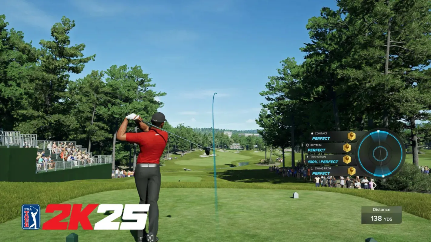 Jogador dando tacada em PGA TOUR 2K25