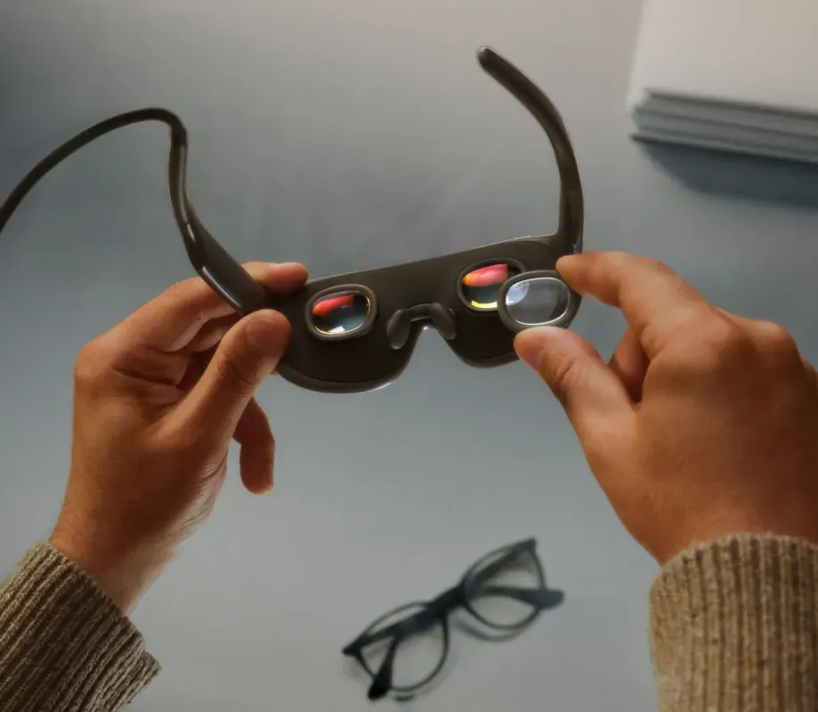 Meta VR Glasses com hologramas e jogos