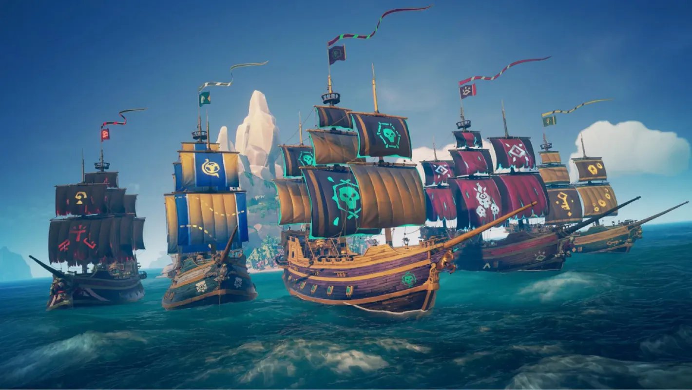 Navios em Sea of Thieves, da Rare