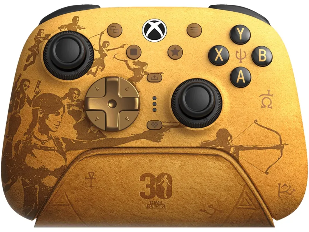Controle 8BitDo Ultimate 3 edição Tomb Raider 30 anos com base de carregamento