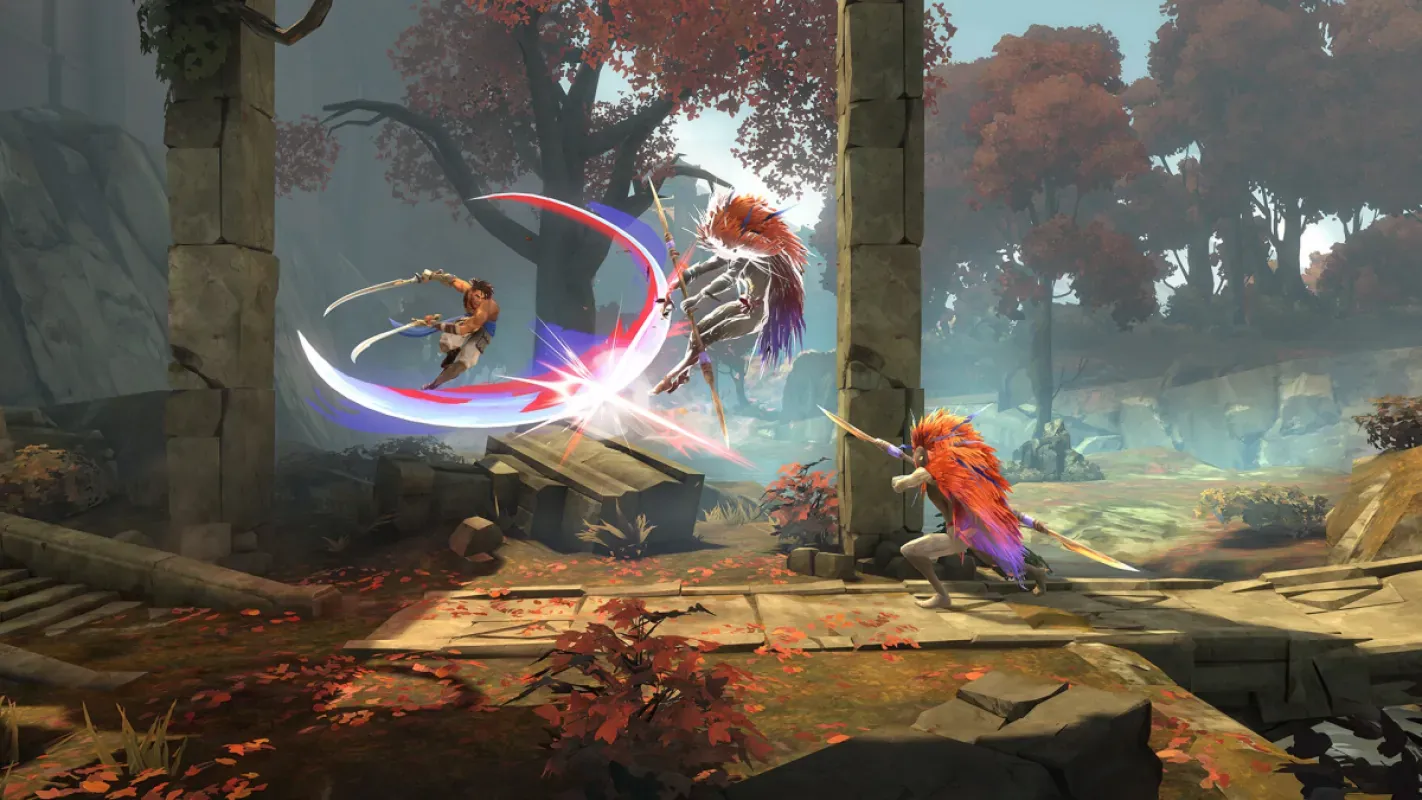 Sargon em combate em Prince of Persia: The Lost Crown