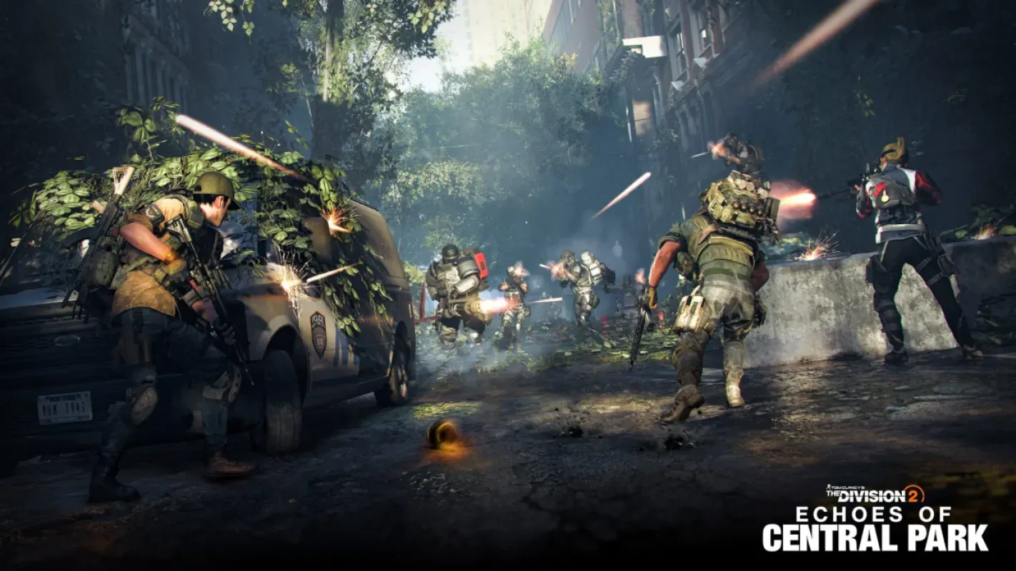 Agentes em combate no Central Park em The Division 2: Echoes of Central Park