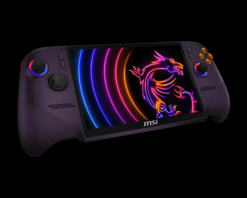 MSI Claw 8 EX AI+ na versão com Arc G3 Extreme, que tem o mesmo corpo do modelo com Arc G3