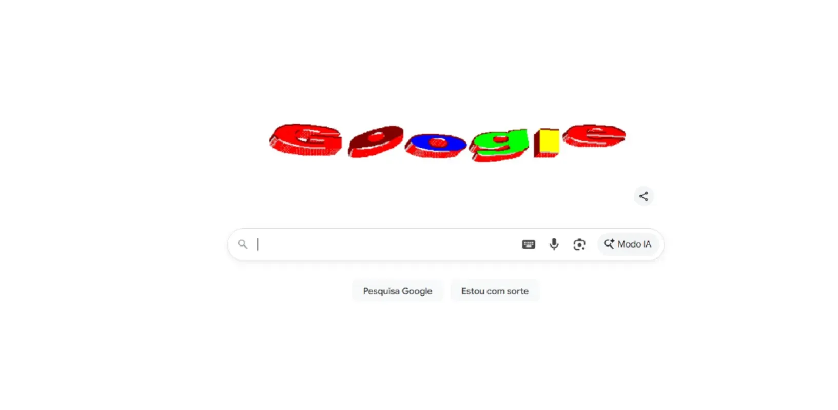 Doodle comemorativo dos 28 anos do Google