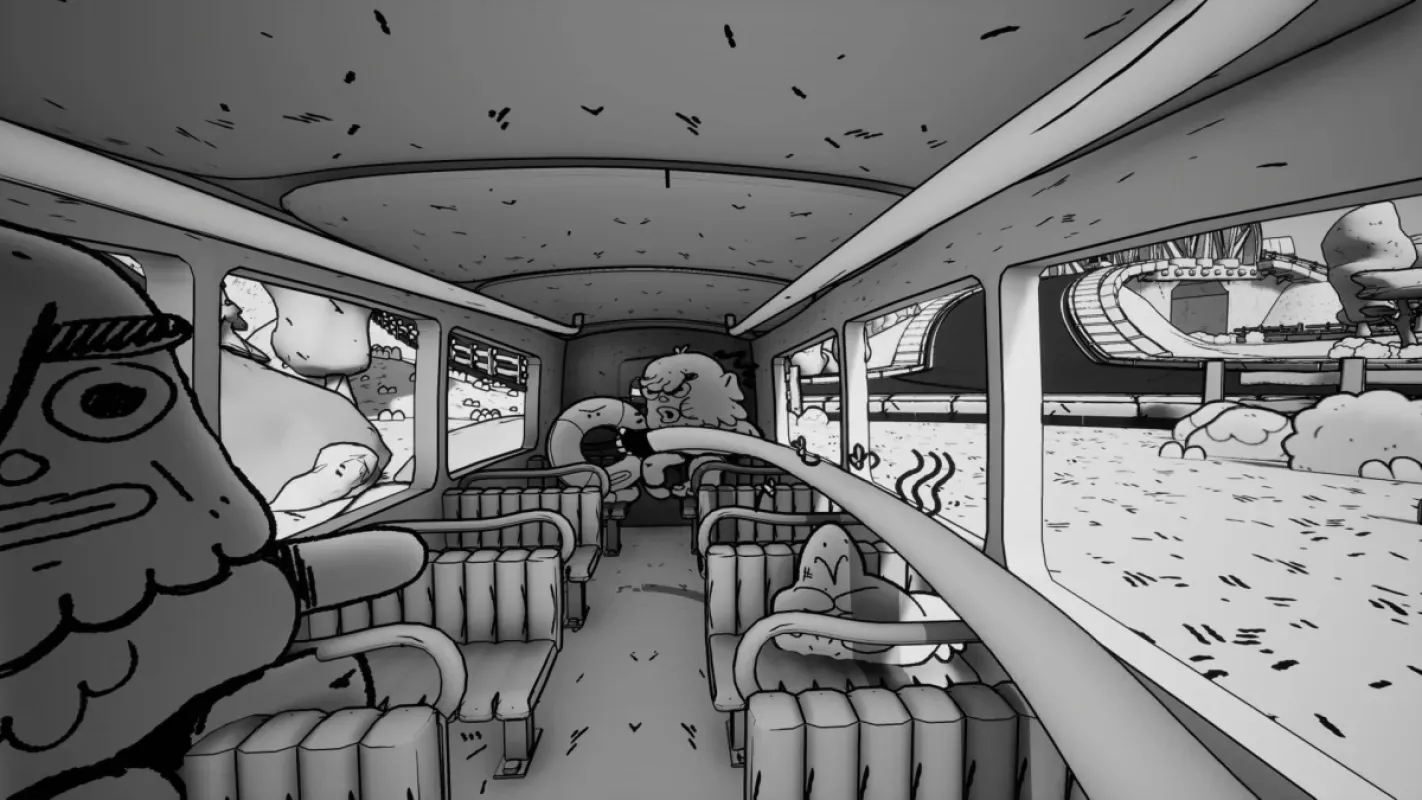 Motorista dando um tapa em passageiro que quebrou as regras em Thank You Bus Driver