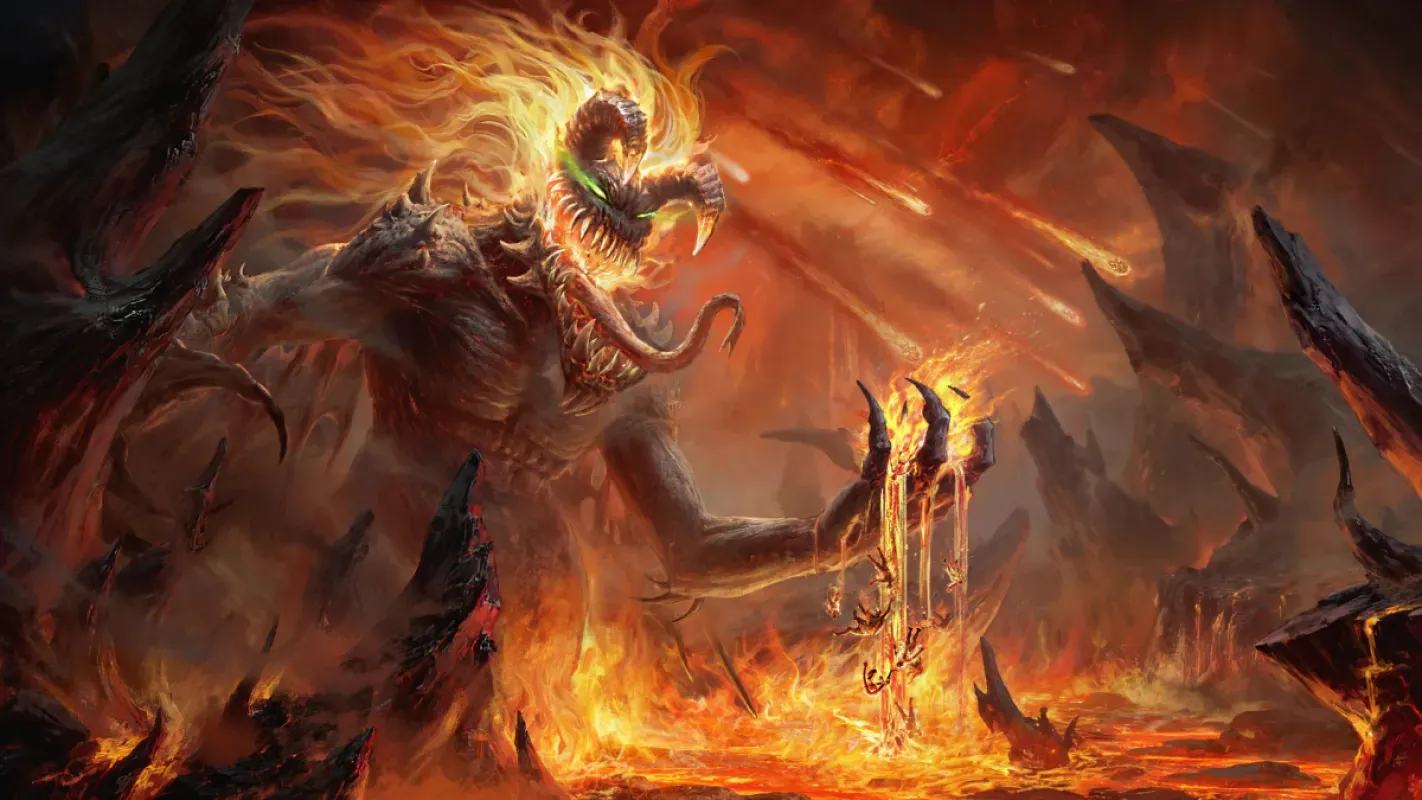 Malebolgia, chefe da raide The Eighth Circle no crossover de Diablo Immortal com Spawn