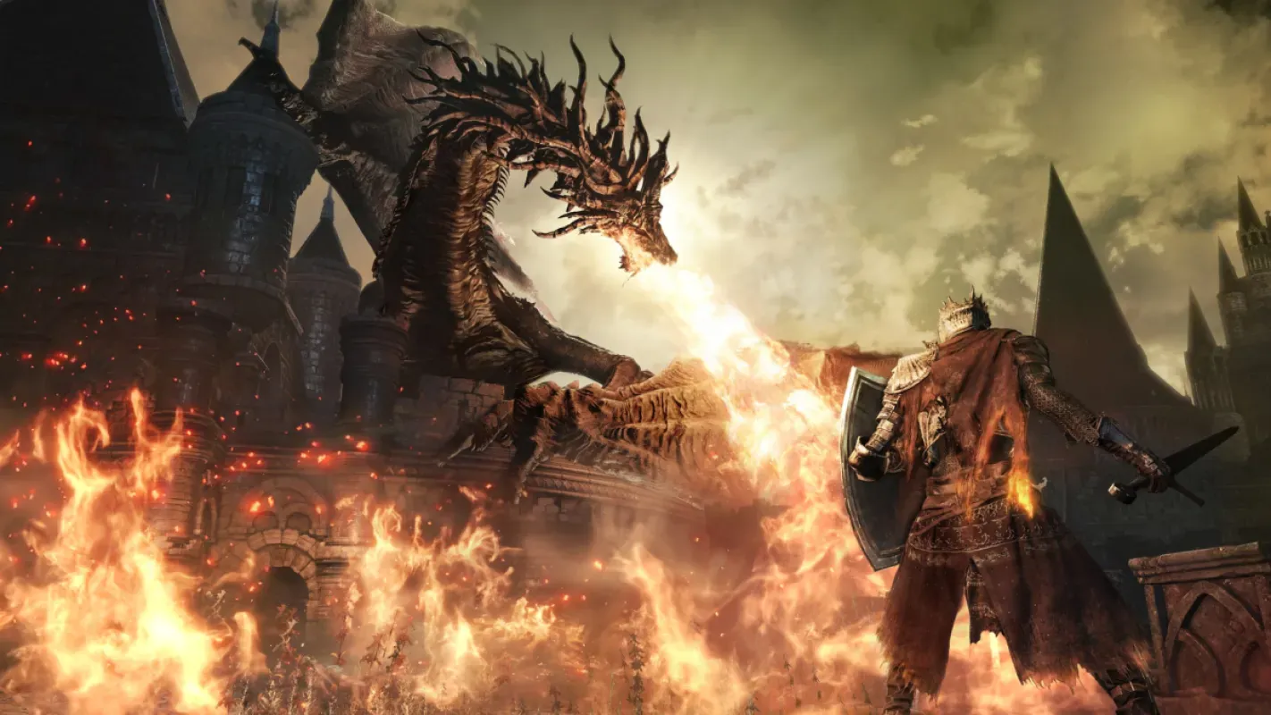 Cena de Dark Souls III, que voltou ao top 10 da Steam no Brasil