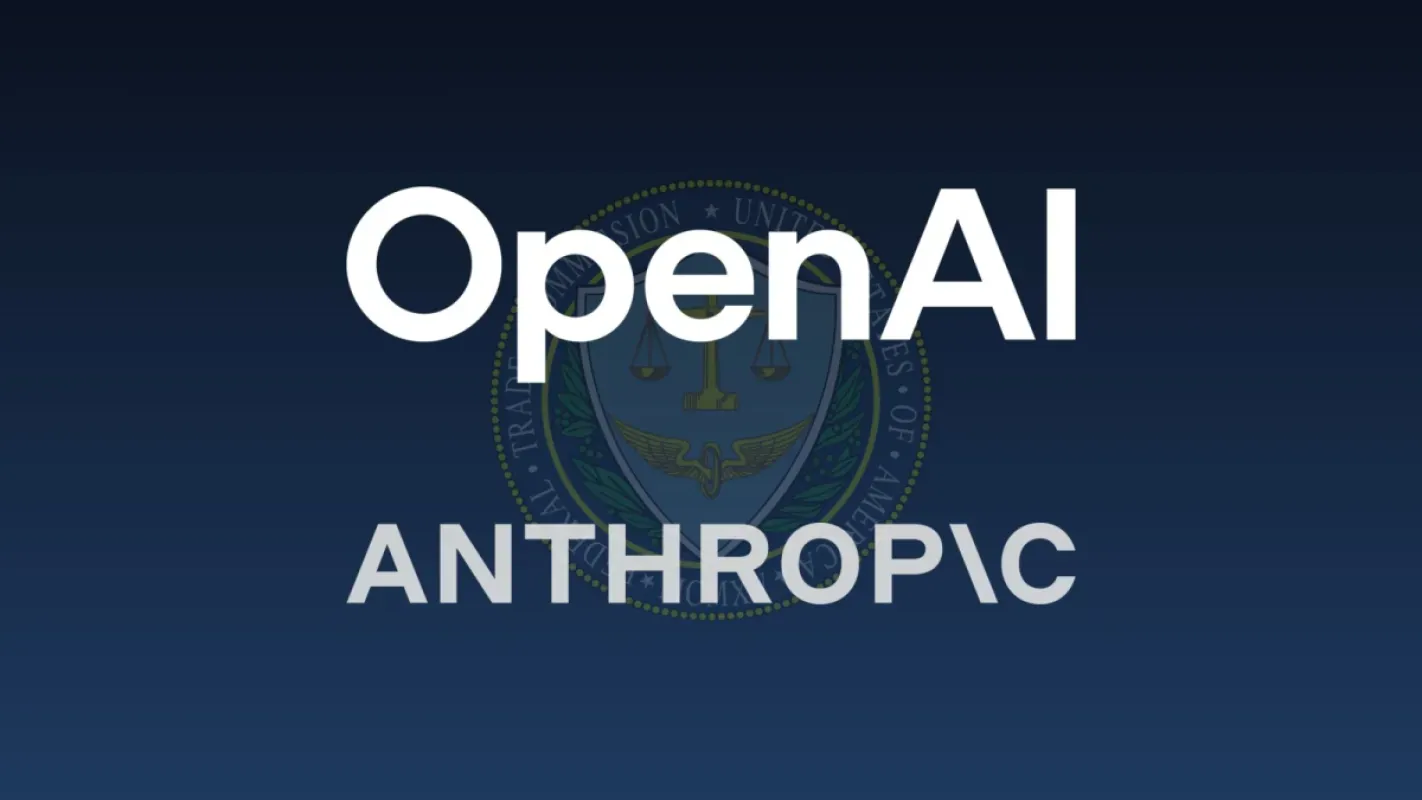 Logos OpenAI e Anthropic, labs alvo da apuração da FTC