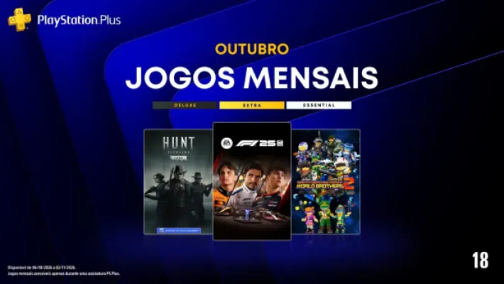 PS Plus de outubro tem F1 25, Hunt: Showdown 1896 e Earth Defense Force