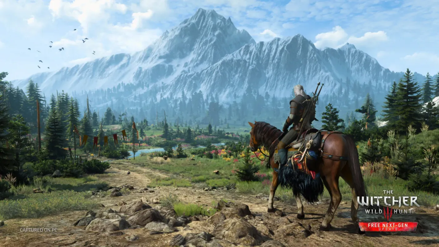 Cena de The Witcher 3: Wild Hunt Remastered, que recebeu os patches 5.00b e 5.00c