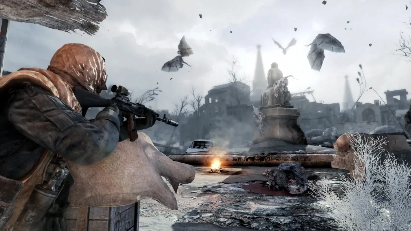 Cena de Metro 2033 Redux nos túneis do metrô de Moscou