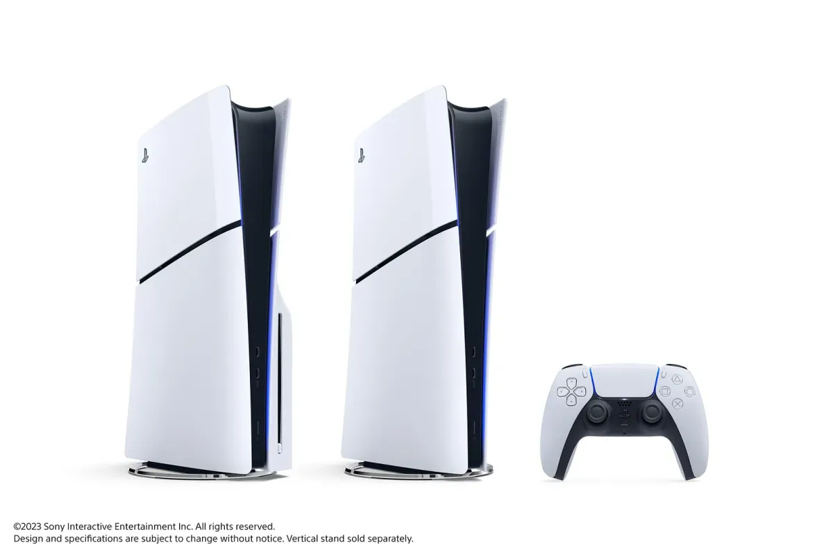 Console PS5 com leitor de discos em imagem oficial da Sony