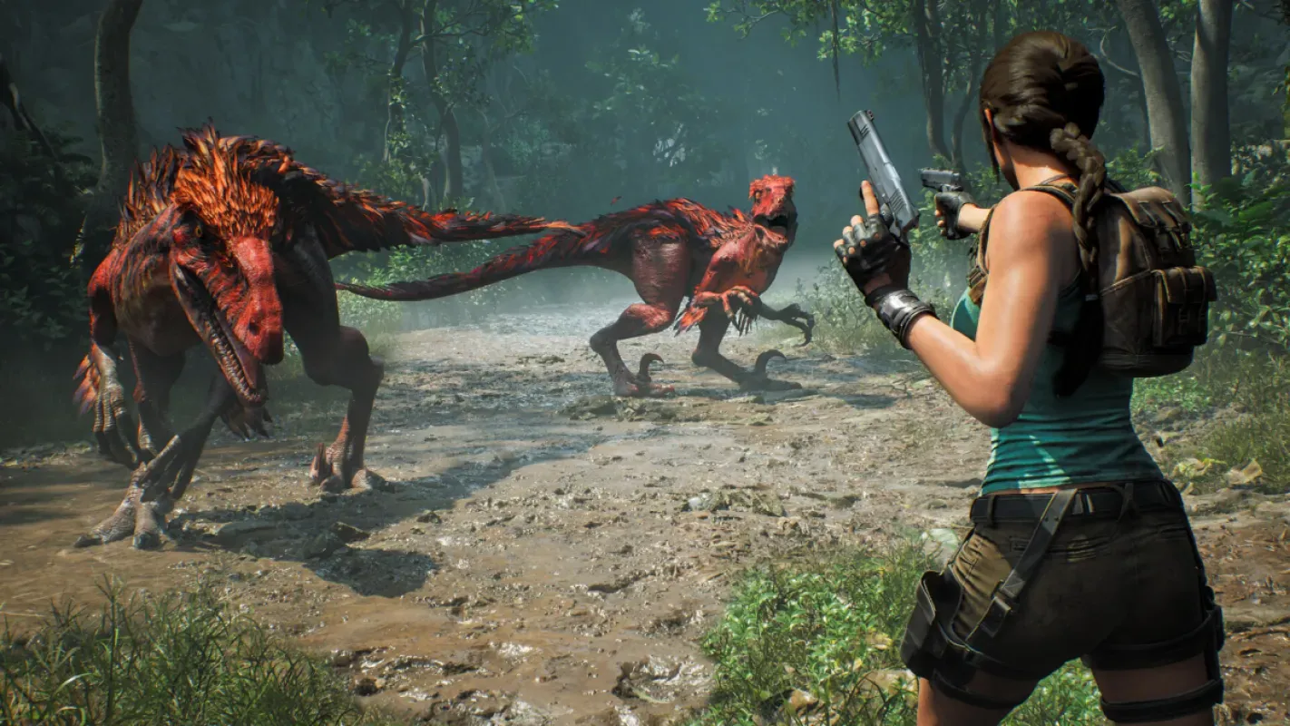 Lara Croft em cena de Tomb Raider: Legacy of Atlantis