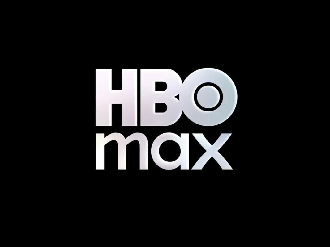 Logotipo do HBO Max em branco sobre fundo preto