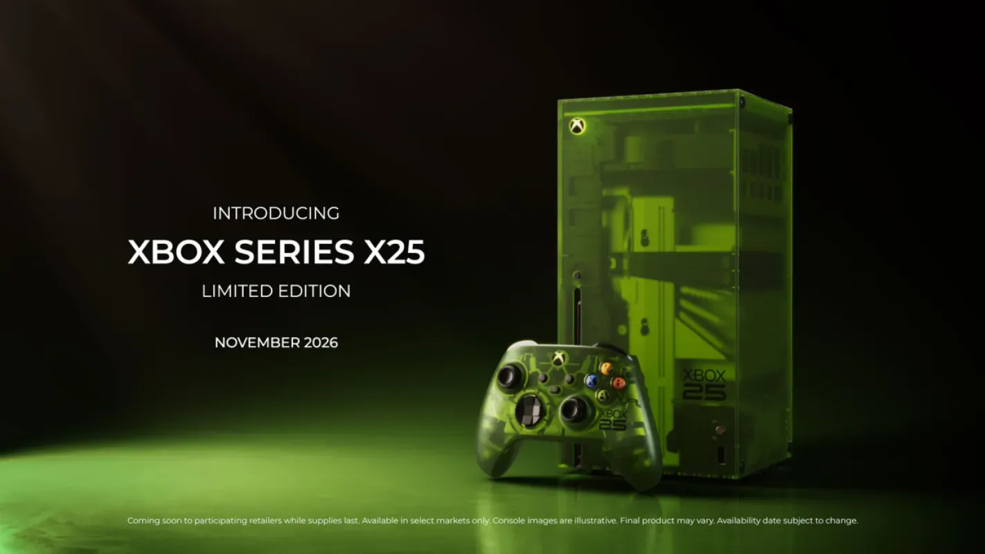 Console Xbox Series X25 e controle X25 Edição Especial em verde translúcido