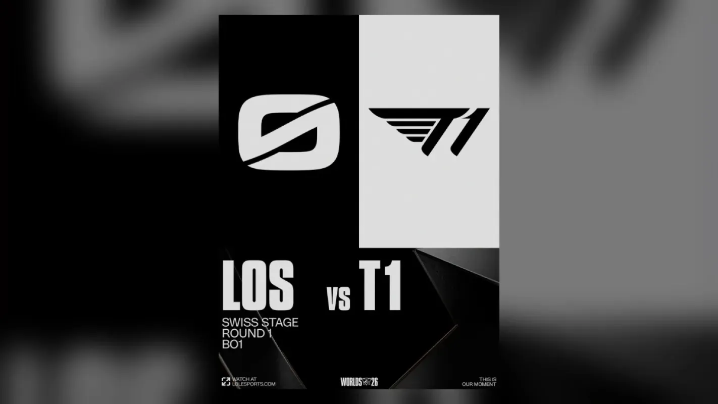 LOS enfrenta a T1 na estreia da fase suíça do Worlds 2026; Karmine Corp fecha a chave
