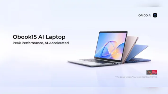 Orico lança Obook 15 AI, notebook com Ryzen 7 6800H a partir de US$ 689,99
