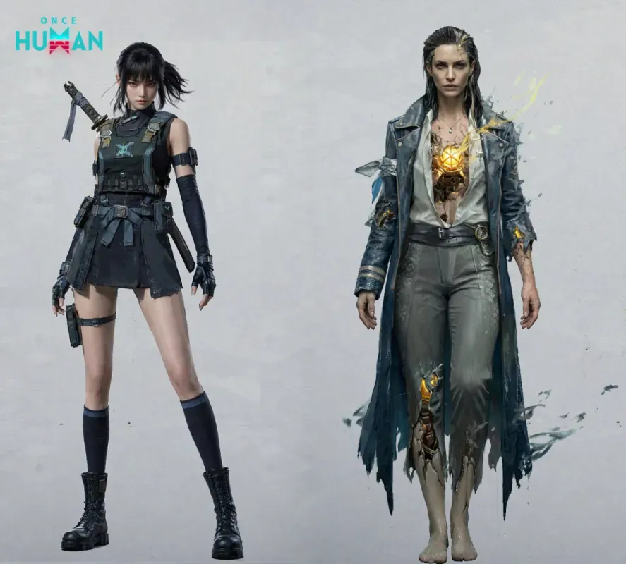 Arte oficial das personagens Malla e Ran, da expansão Isles of Abyss de Once Human