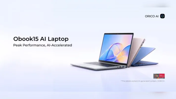 Orico lança Obook 15 AI, notebook com Ryzen 7 6800H a partir de US$ 689,99