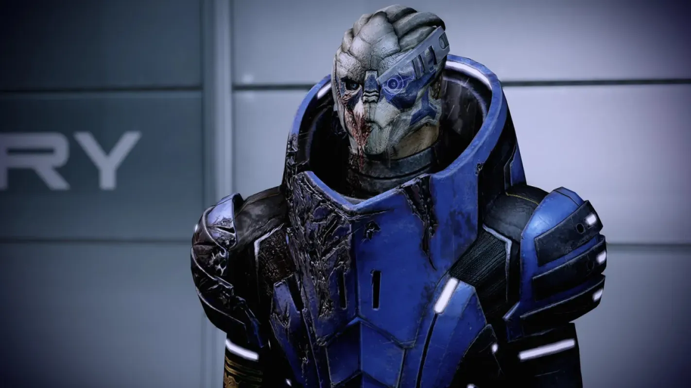 Garrus em cena de Mass Effect Legendary Edition