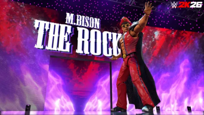 WWE 2K26 ganha pacote de Street Fighter com The Rock como M. Bison em 28 de outubro