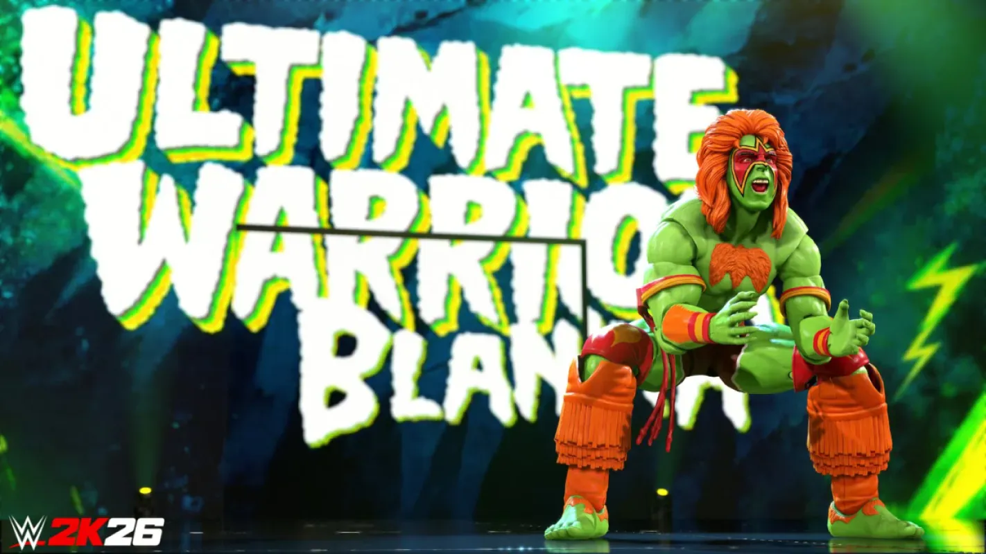Ultimate Warrior caracterizado como Blanka em WWE 2K26