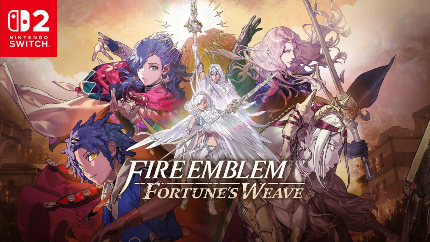 Arte oficial de Fire Emblem: Fortune's Weave com os personagens principais