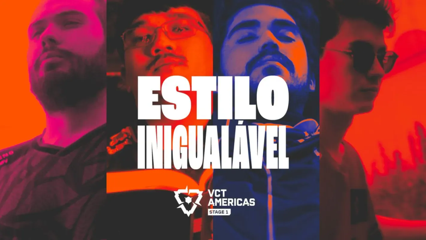 Arte oficial do VCT Americas com jogadores da liga