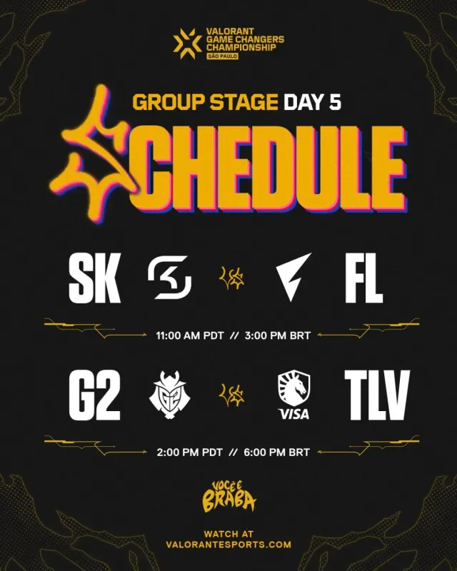 Agenda do dia 5 do Game Changers Championship: SK x FENNEL às 15h e G2 Gozen x Team Liquid às 18h