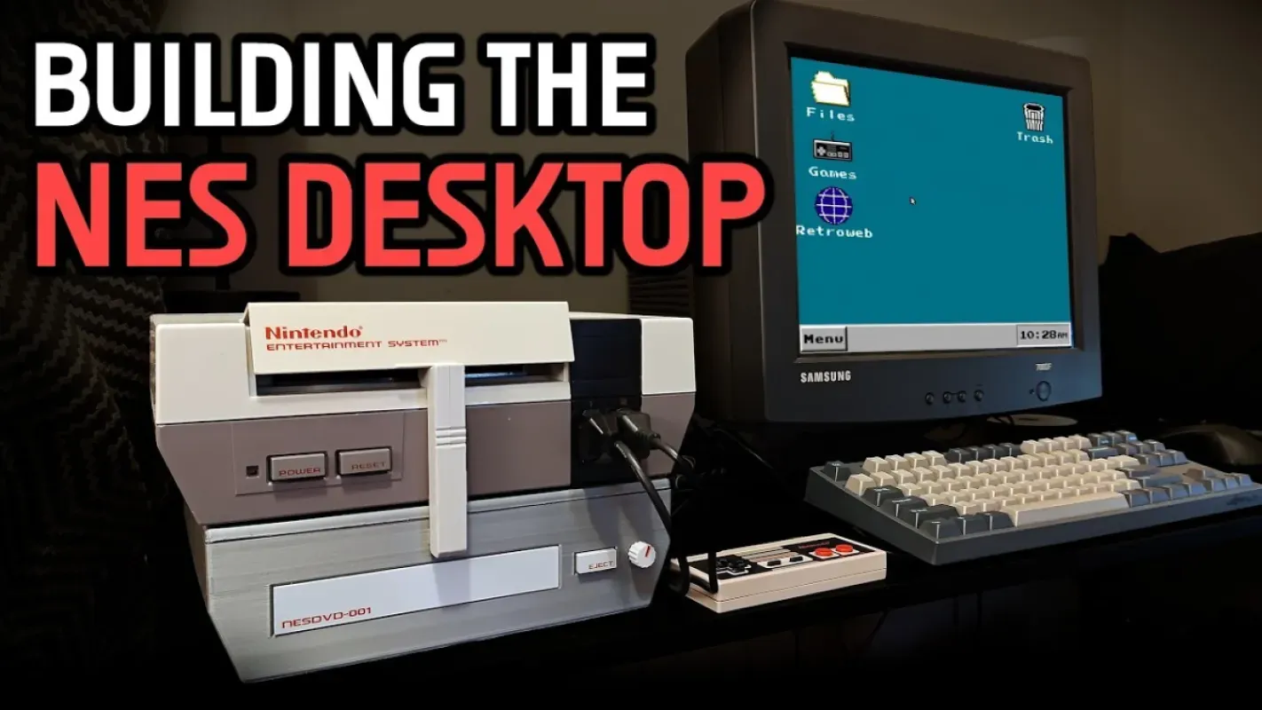 Youtuber transforma NES em computador de mesa com área de trabalho, mouse, CD e Wi-Fi
