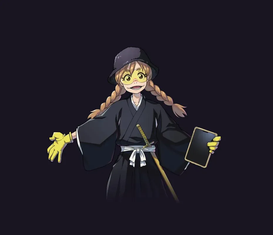 Maiko Tokishima, personagem original de BLEACH Mirrors High, em arte oficial