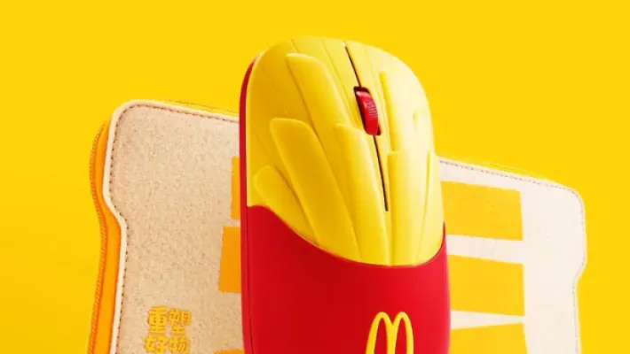 McDonald's e Lenovo lançam mouse em forma de batata frita feito de brinquedos reciclados