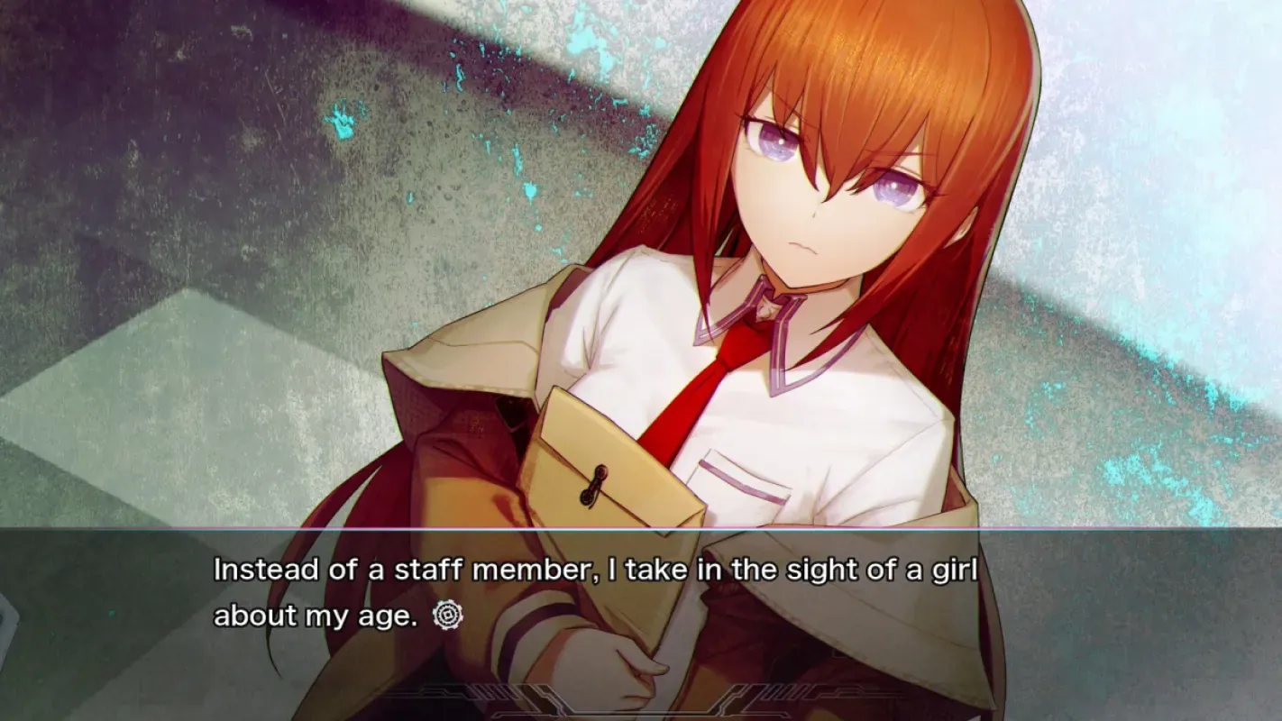Kurisu Makise em cena de Steins;Gate Re:Boot com o visual refeito