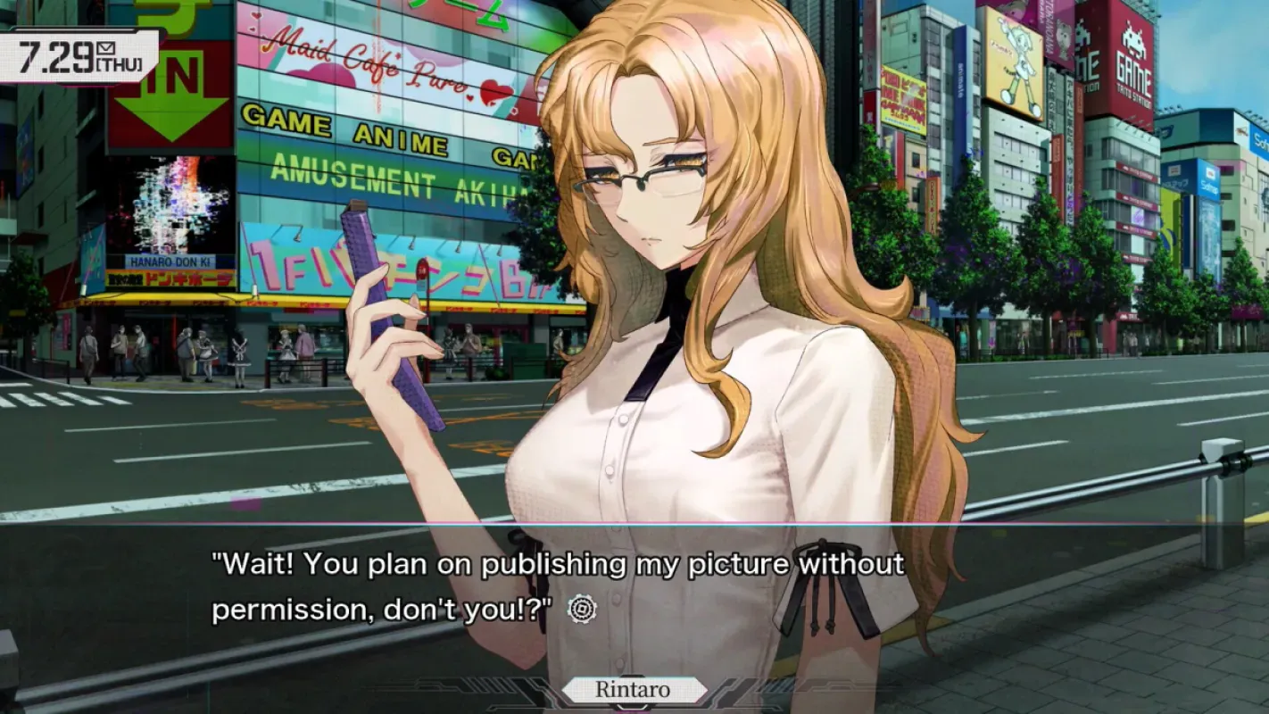 Cena numa rua de Akihabara recriada para Steins;Gate Re:Boot