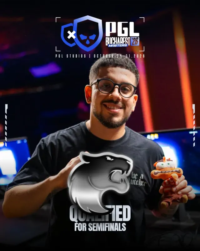 Arte oficial da PGL com a FURIA classificada para a semifinal da PGL Masters Bucharest 2026